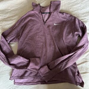 Nike cropped 3/4 zip long sleeve